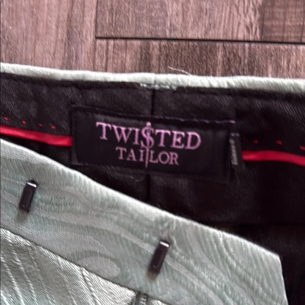 NWT Twisted Tailor Men's Green Textured Pants sz 30
